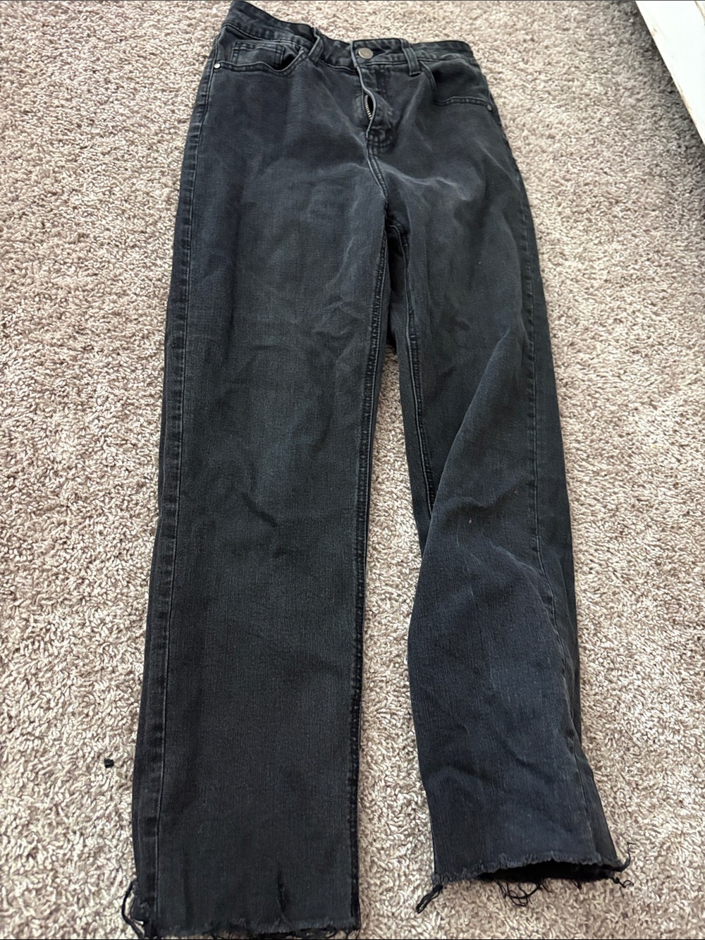 Women's Black Boyfriend Jeans - Relaxed Fit